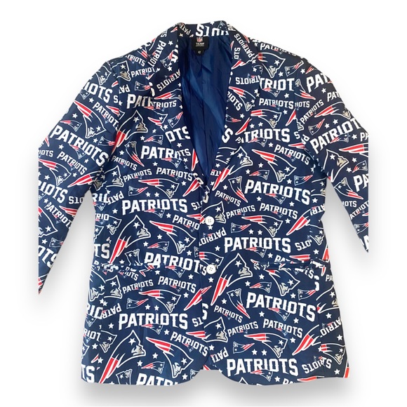 NFL Team Apparel NEW ENGLAND PATRIOTS Blazer Costume Sport Coat Suit Jacket - Picture 2 of 8